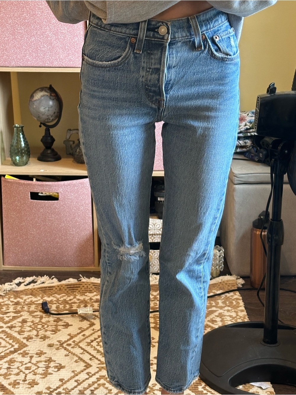 Blue Denim Jeans W23 L28 - Classic Medium Wash